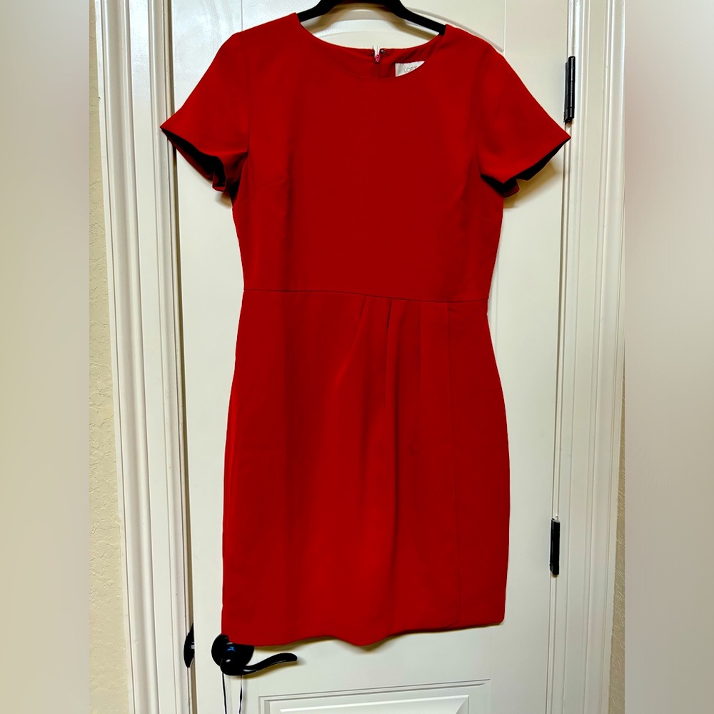 LOFT Holiday Short Sleeve Dress sz 8 US